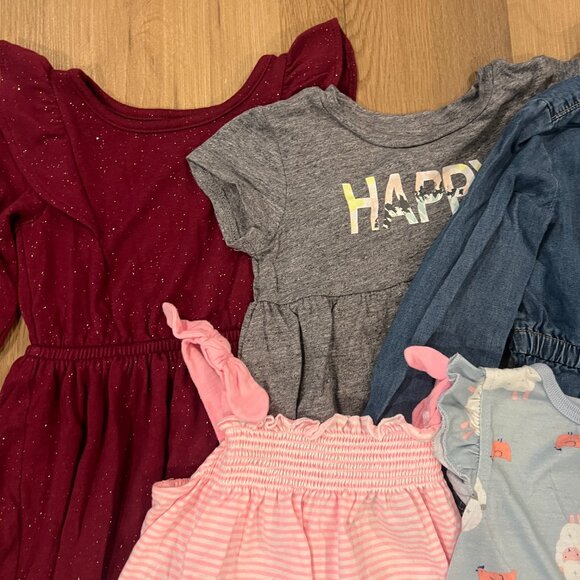 5 Pieces - Size 2T Dresses - Winter, Summer - Misc Brands Lot - Picture 3 of 8